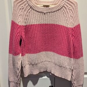 Kate Spade Pink and Cream Crew Neck Sweater